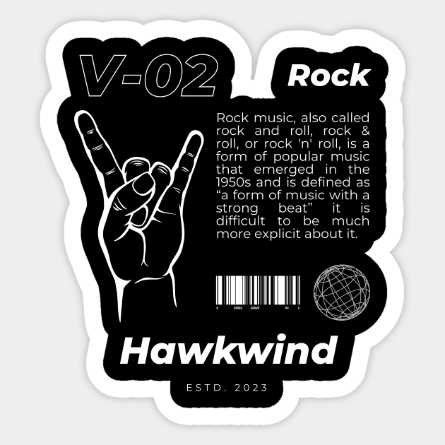 V02 Style Hawkwind Vintage Sticker by more style brother